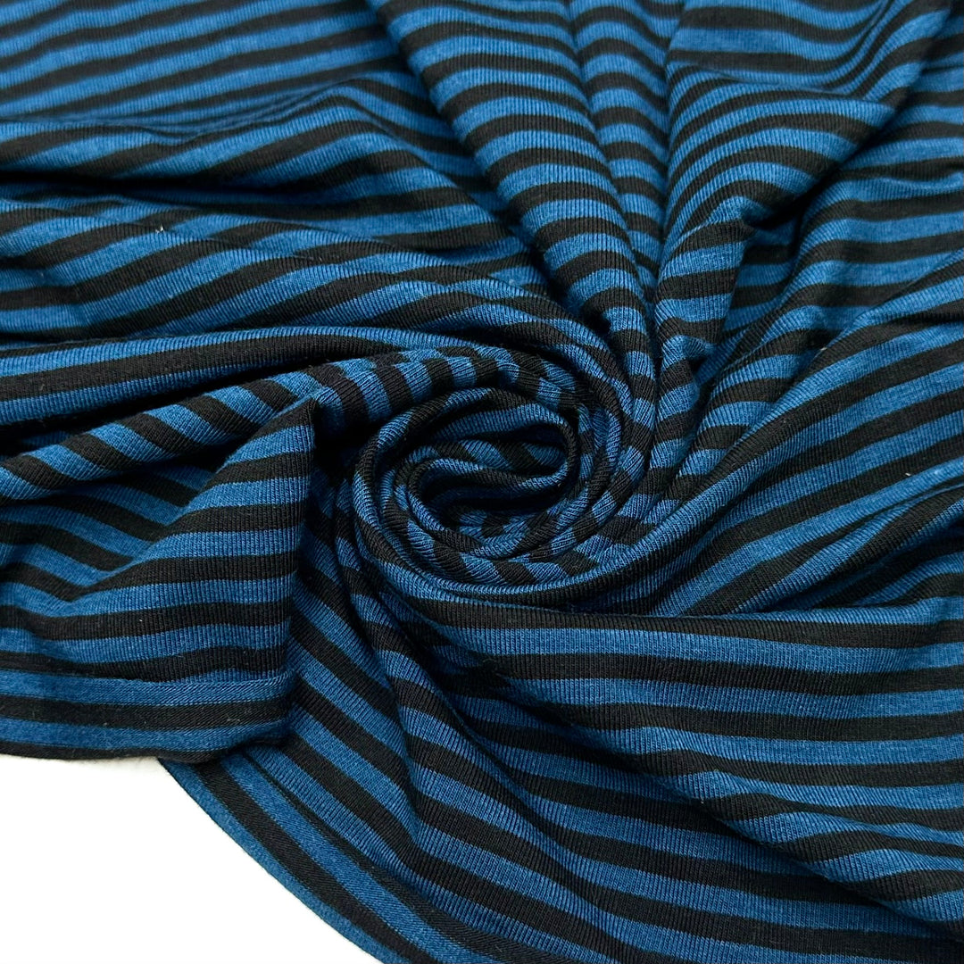 Dark Waldo - Jersey Bamboo Blend Knit - Blue/Black Stripes - 3M Bundle