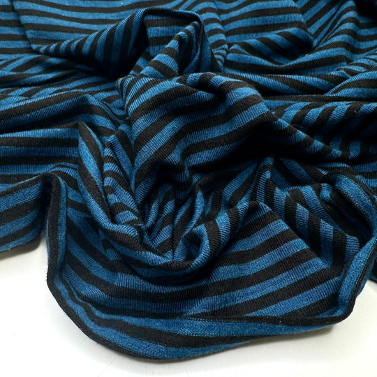 Dark Waldo - Jersey Bamboo Blend Knit - Blue/Black Stripes - 3M Bundle