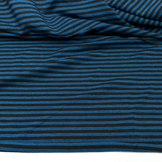 Dark Waldo - Jersey Bamboo Blend Knit - Blue/Black Stripes - 3M Bundle