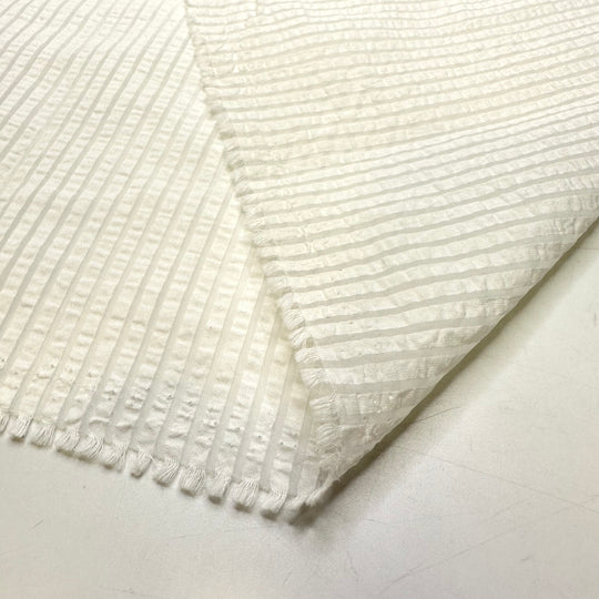 Peeking Through The Curtains - Poly/Cotton Woven - White Stripes - 1.6M Bundle