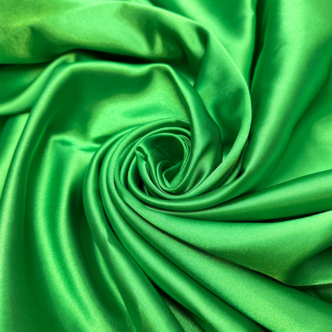 Shine Bright Like An Emerald - Satin Polyester Blend Woven - Green - 4M Bundle