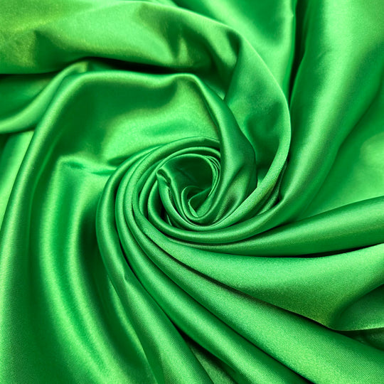 Shine Bright Like An Emerald - Satin Polyester Blend Woven - Green - 4M Bundle
