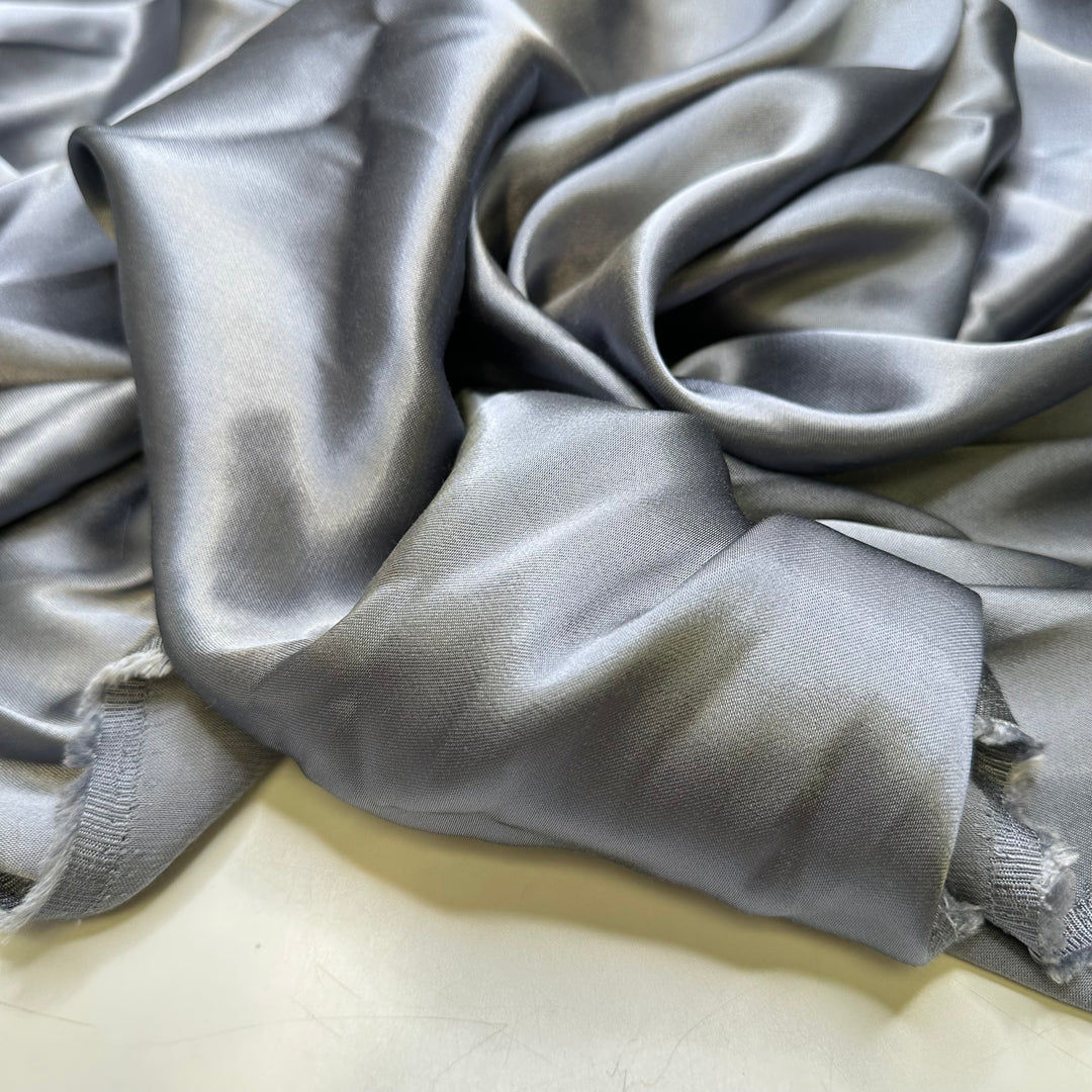 Practicing My Lip Sync In The Shower - Satin Poly Woven - Blue/Grey - 2M Bundle
