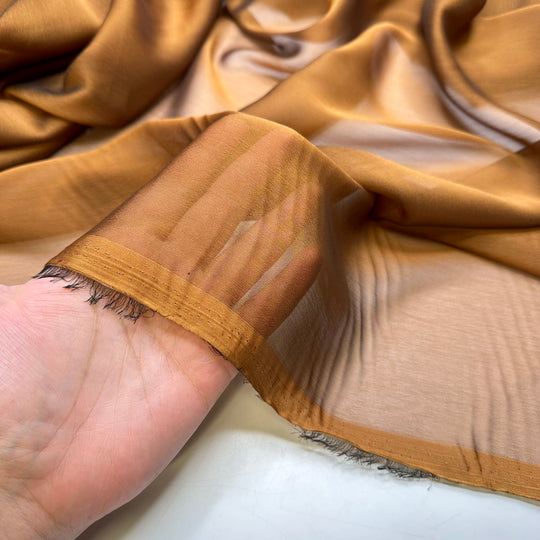 Penny For Your Thoughts - Chiffon Poly Woven - Copper - 2M Bundle