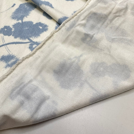 NTF - July 18 - Jersey Bamboo Blend Knit - Light White/Blue Floral - Bundles