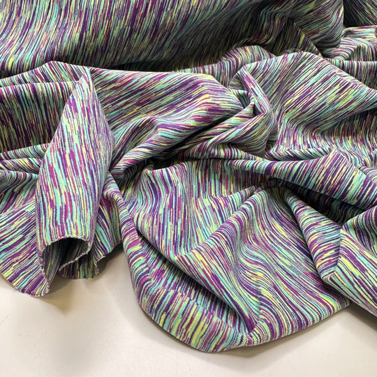 NTF - July 25 - Jersey Poly/Spandex Knit - Blue/Purple Static - Bundles