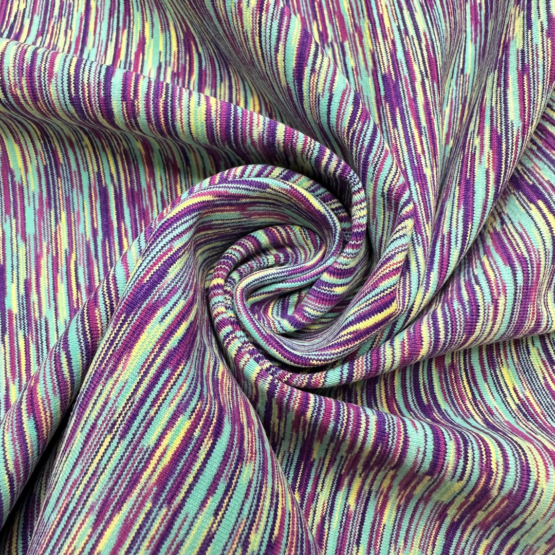 NTF - July 25 - Jersey Poly/Spandex Knit - Blue/Purple Static - Bundles