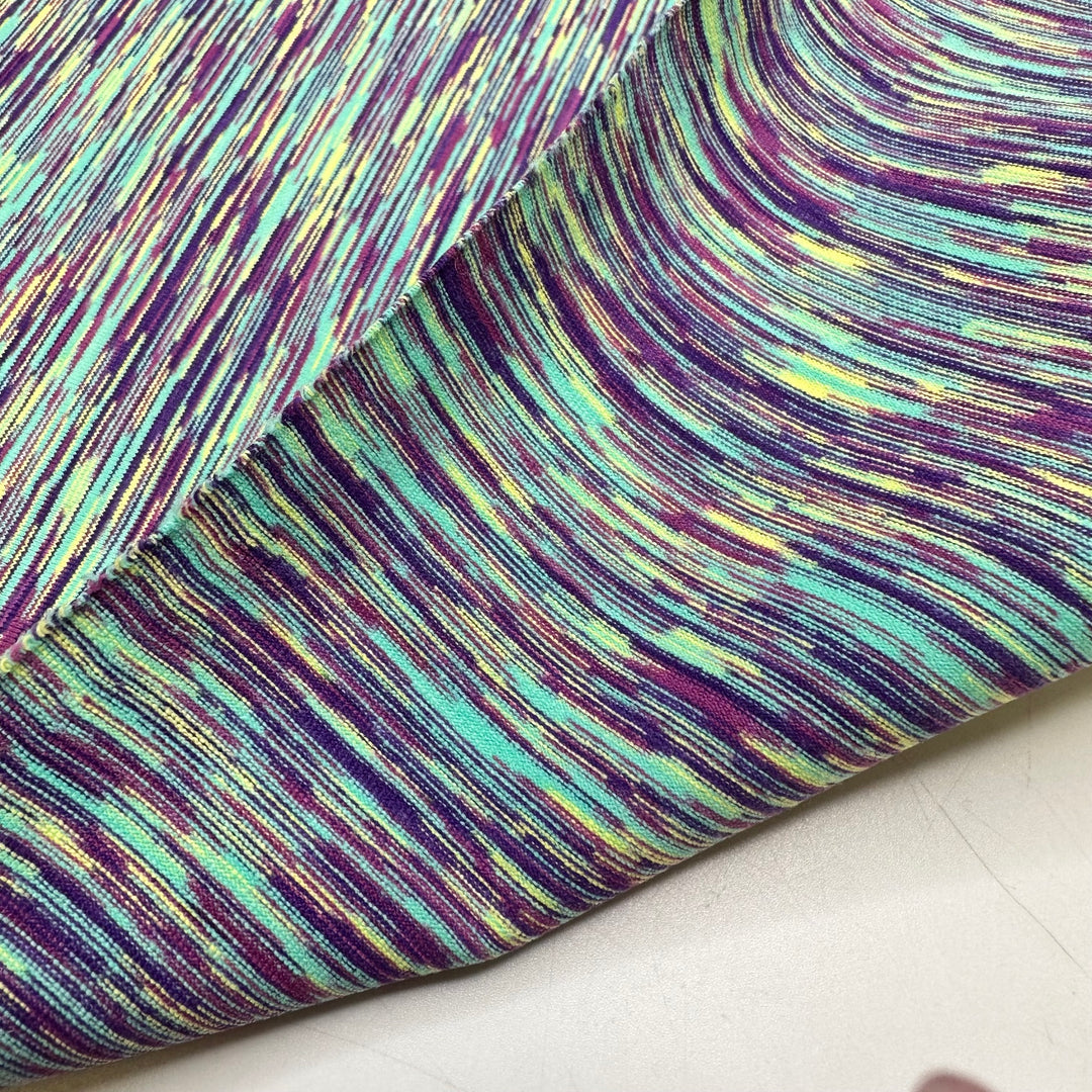 NTF - July 25 - Jersey Poly/Spandex Knit - Blue/Purple Static - Bundles