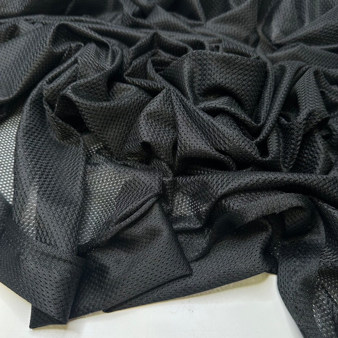 Watching The Game On My New  Couch - Sport Mesh Polyester Blend Knit - Black Static - 2M Bundle