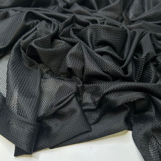 Watching The Game On My New  Couch - Sport Mesh Polyester Blend Knit - Black Static - 2M Bundle