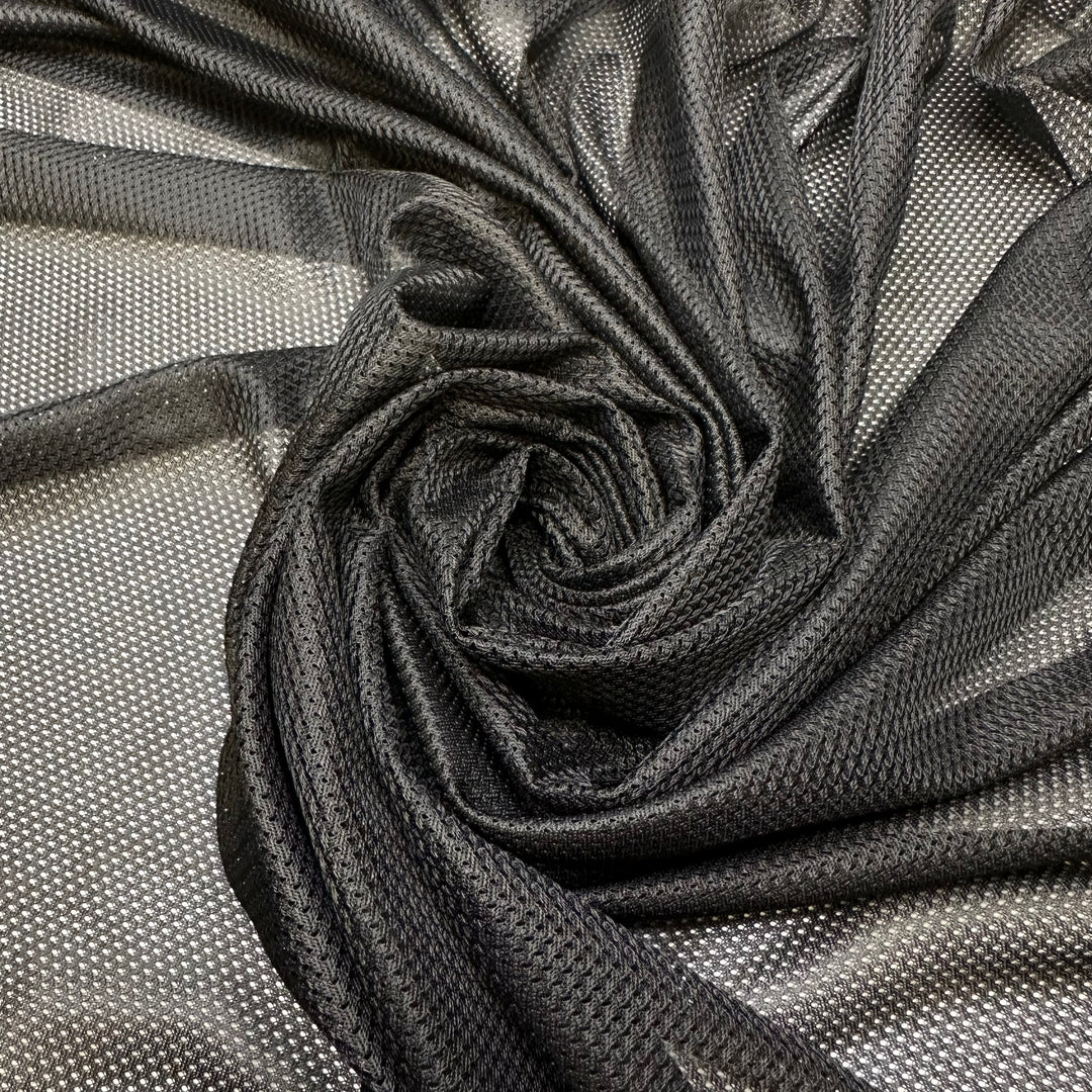 Watching The Game On My New  Couch - Sport Mesh Polyester Blend Knit - Black Static - 2M Bundle