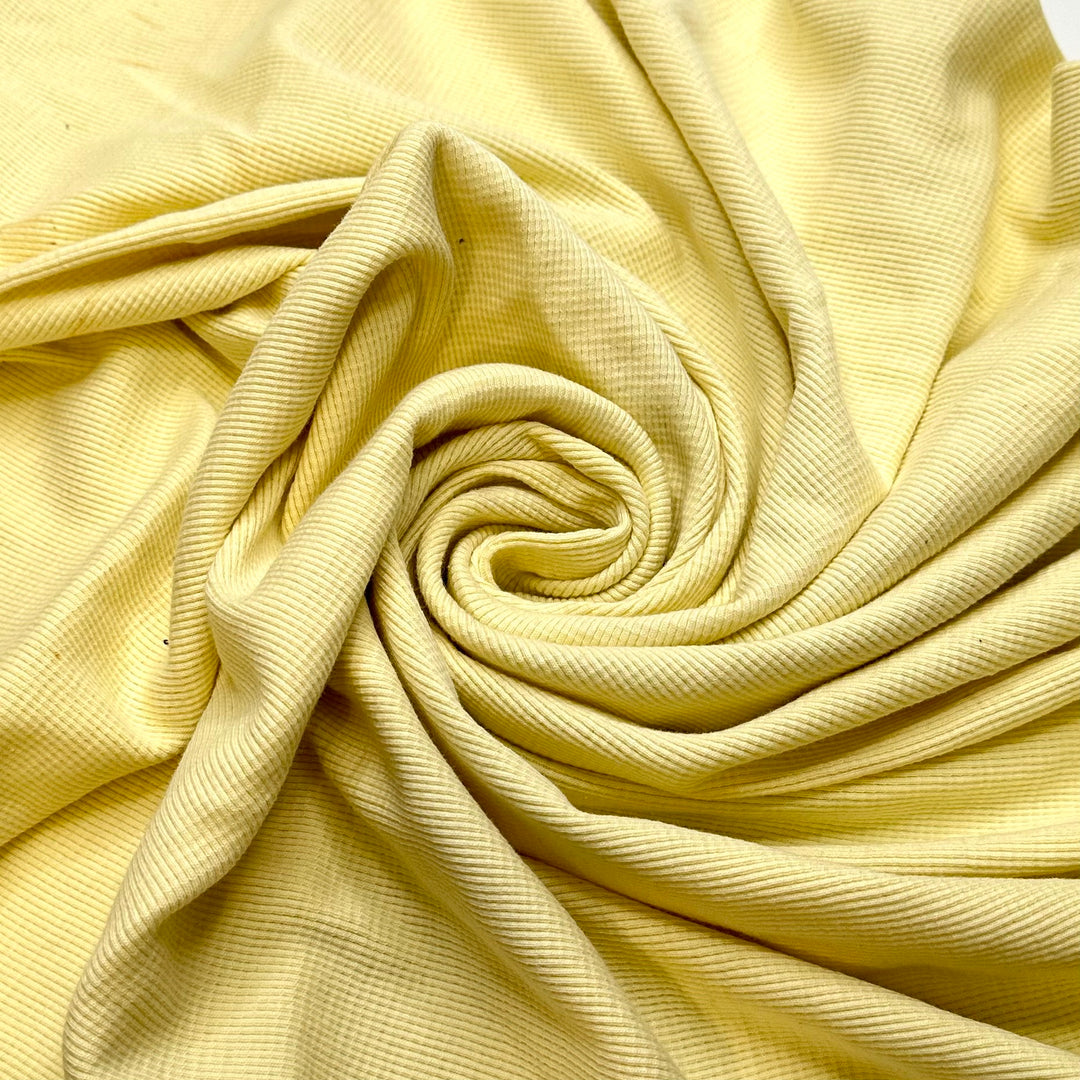 Make Like A Banana And Split - Rib Knit Cotton Blend Knit - Light Yellow - 2.3M Bundle