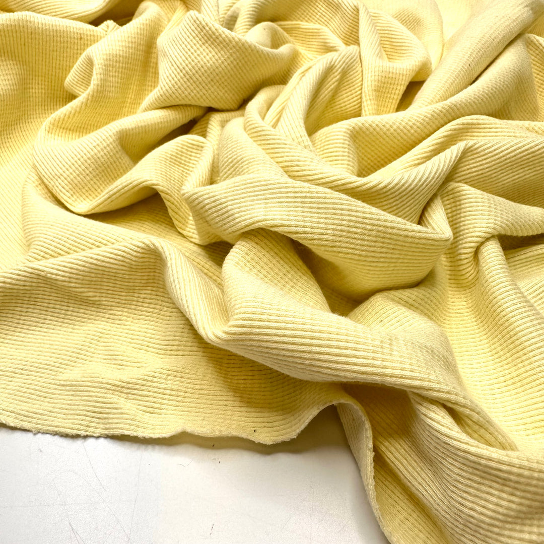 Make Like A Banana And Split - Rib Knit Cotton Blend Knit - Light Yellow - 2.3M Bundle