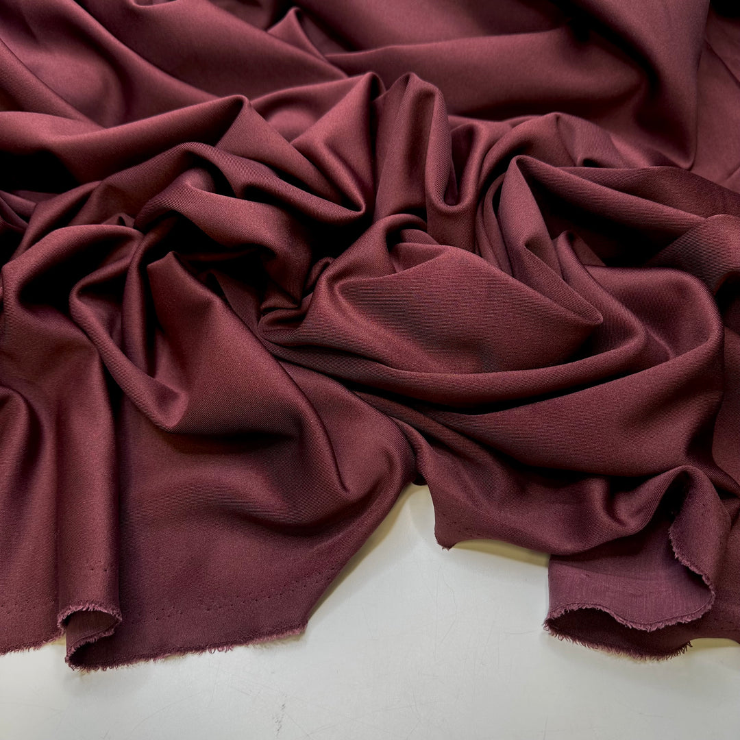 Wine In The Countryside - Micro Scuba Tencel/Poly Knit - Burgundy - 1.75M Bundle