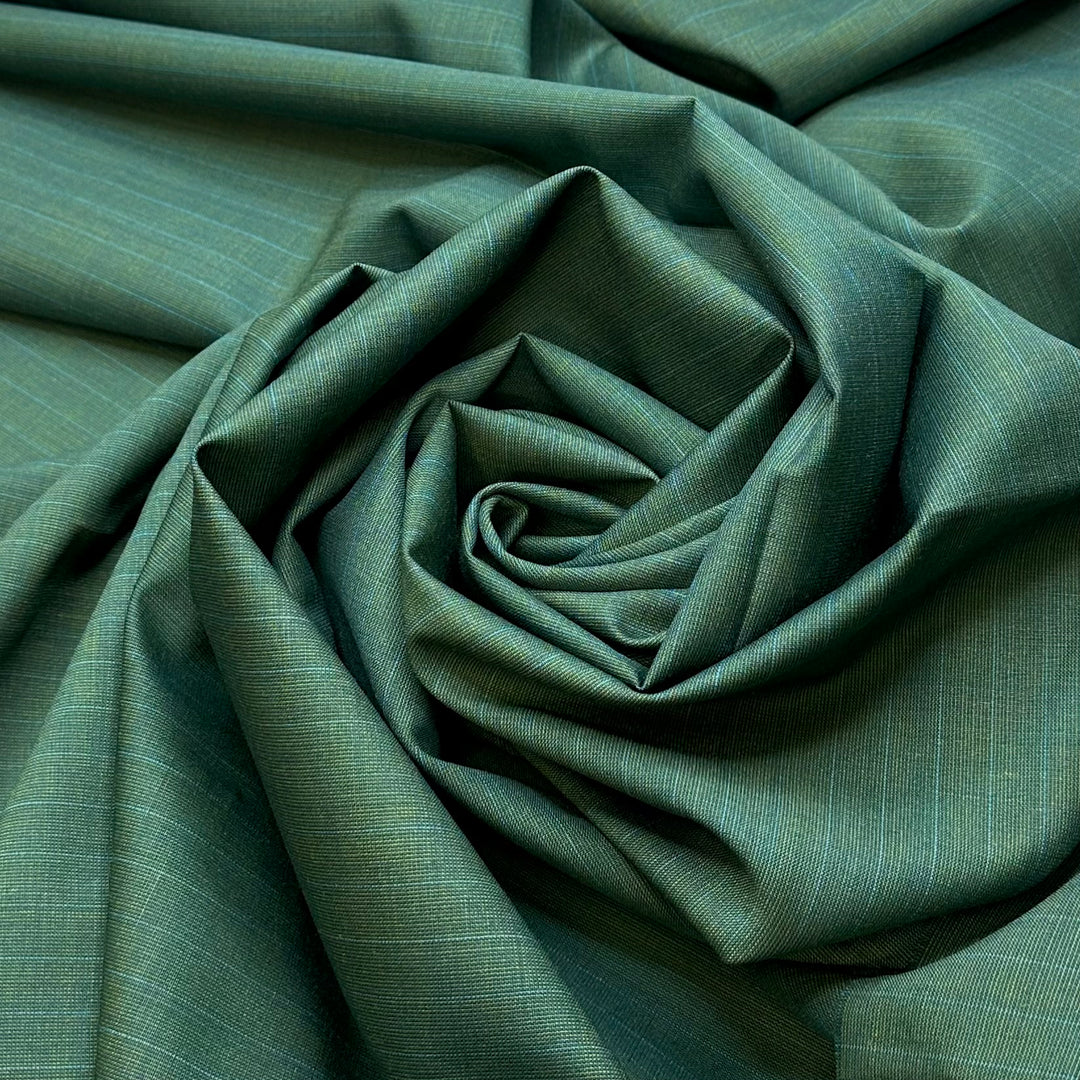 Thrifting A New Blazer - Wool Blend Woven - Green Pinstripe - 1.2M Bundle