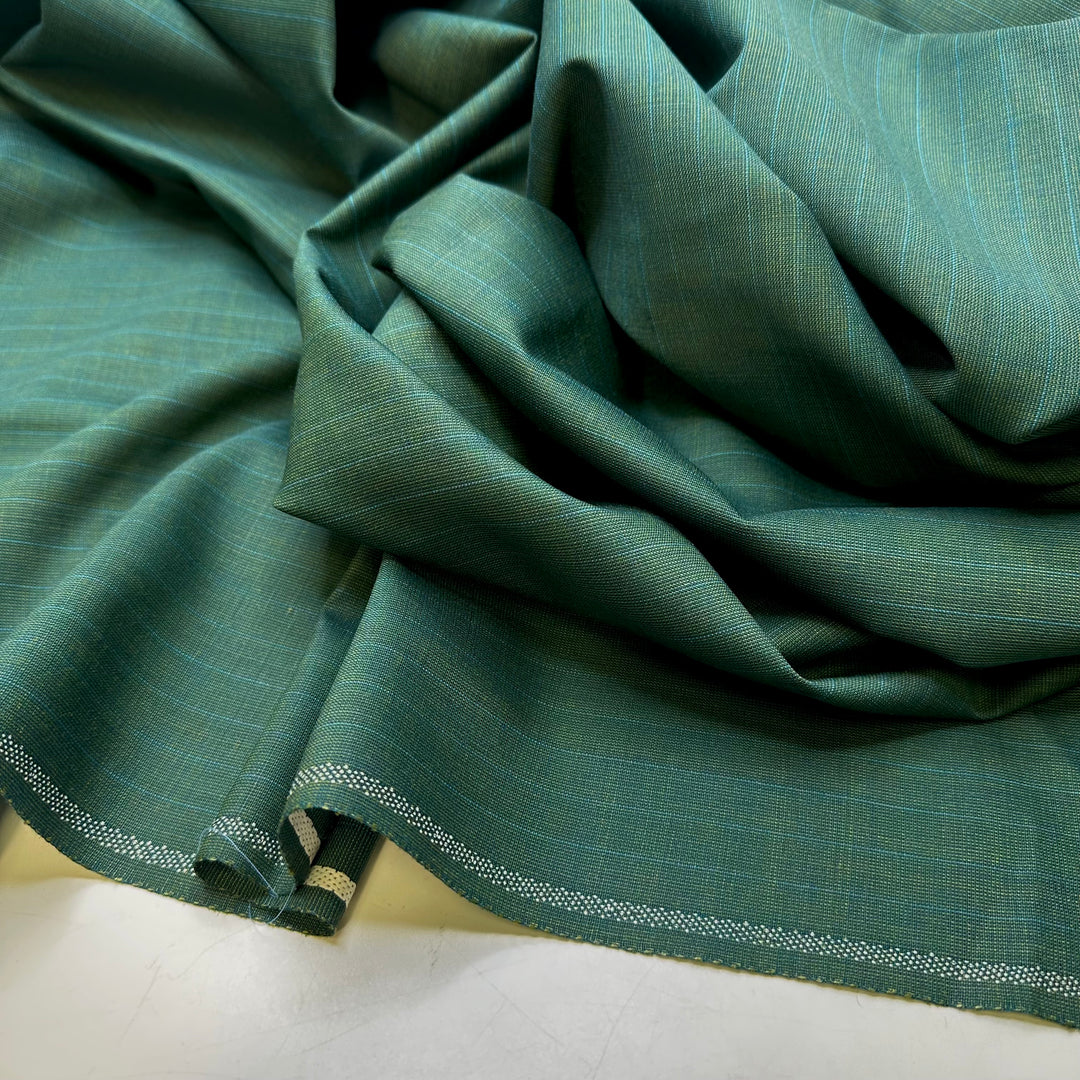 Thrifting A New Blazer - Wool Blend Woven - Green Pinstripe - 1.2M Bundle