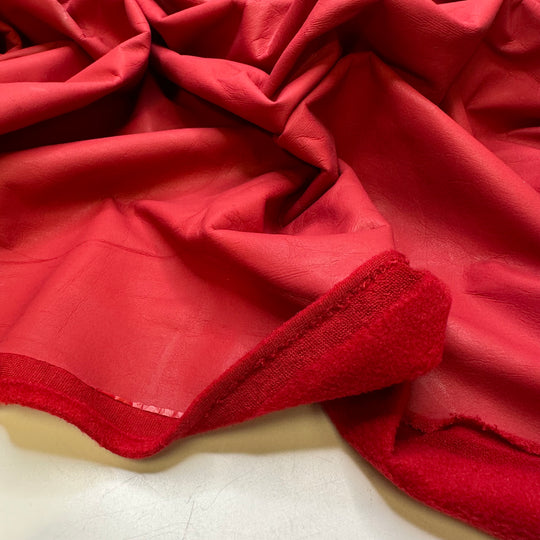 Hot Tamales - Water Resistant Pleather Polyester Backing PU Knit - Red - 2.05M Bundle