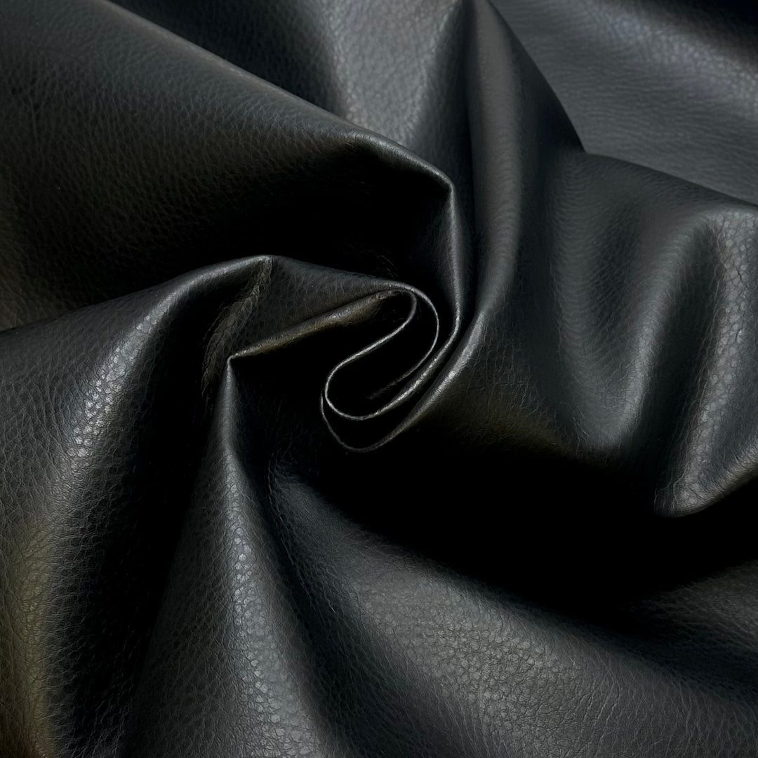 Pleather The Storm - Waterproof Pleather Polyester Backing PU Woven - Black - 0.7M Bundle