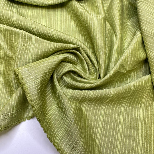 UB - Avocado Slices - Taffeta Poly/Cotton Woven - Light Green Pinstripe - 2.3M Bundle