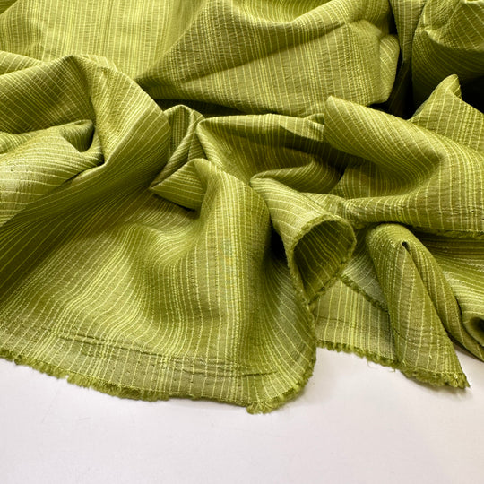 UB - Avocado Slices - Taffeta Poly/Cotton Woven - Light Green Pinstripe - 2.3M Bundle