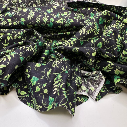 UB - What Happened To The Grapes - Cotton Woven - Black/Green Ivy - 1.7M Bundle