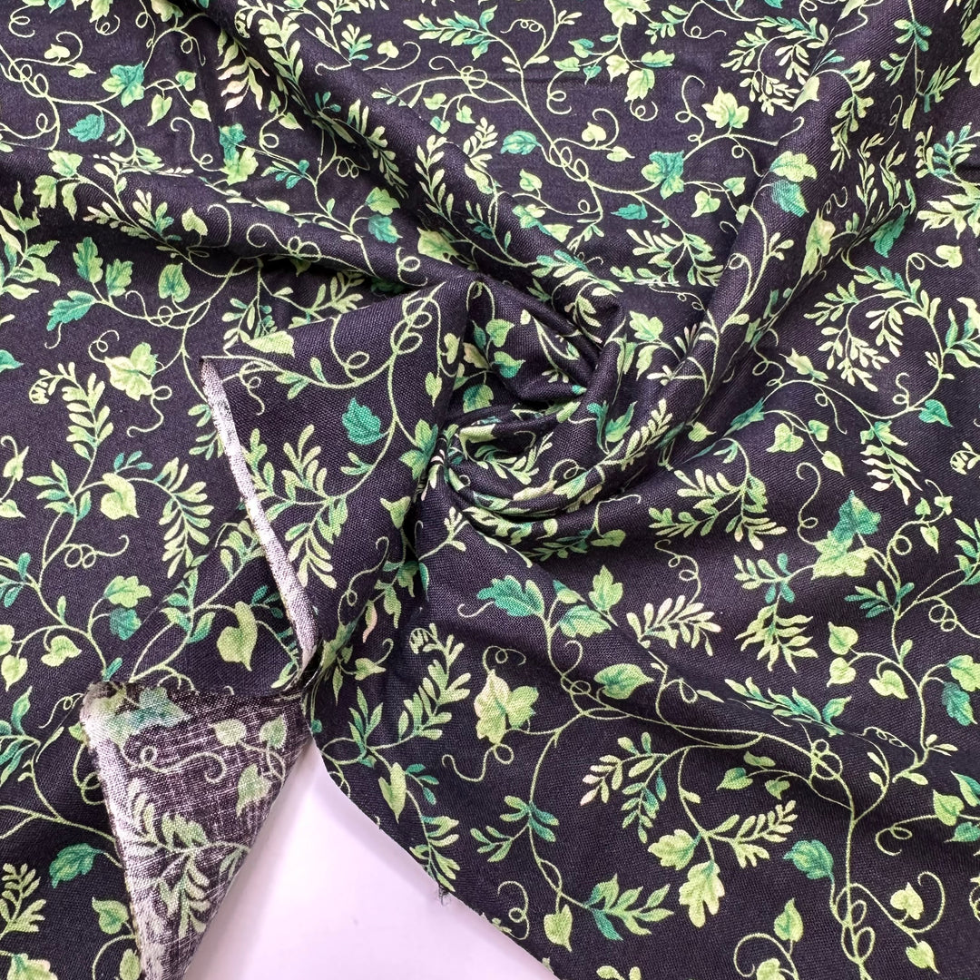UB - What Happened To The Grapes - Cotton Woven - Black/Green Ivy - 1.7M Bundle