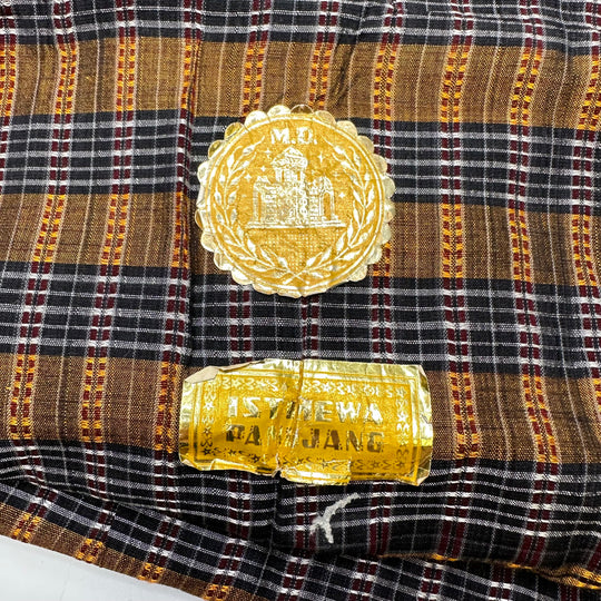UB - Architecture Digest - Made In Japan Cotton Woven - Burgundy/Navy Plaid Border - 2.45M Bundle