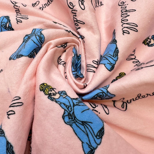 UB - Cinderelly - Flanel Cotton Woven - Pink/Blue Cinderella - 1.95M Bundle