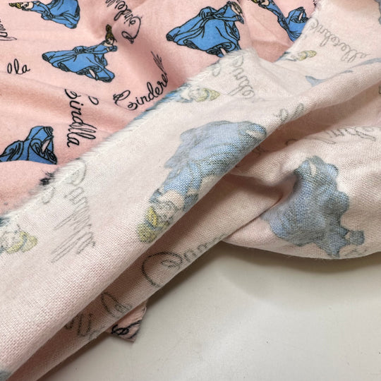 UB - Cinderelly - Flanel Cotton Woven - Pink/Blue Cinderella - 1.95M Bundle