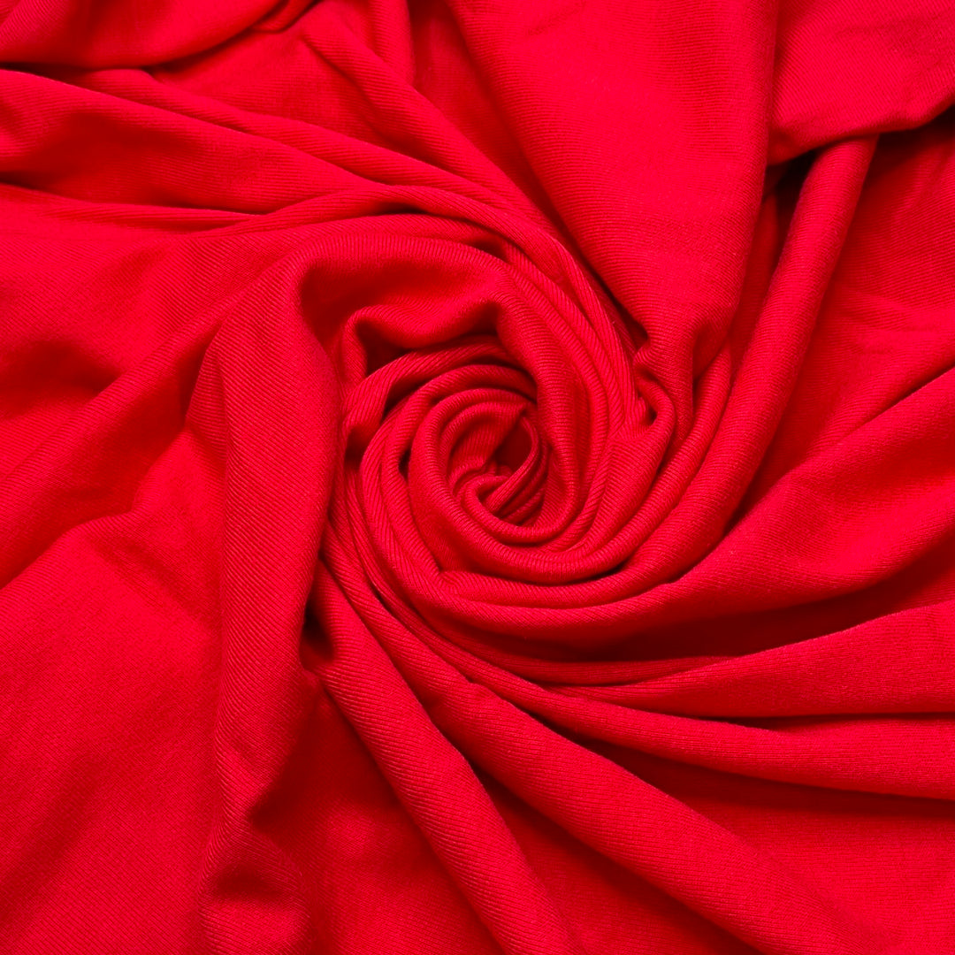 Its Too Hot - Rib Knit Cotton Blend Knit - Red - Bundles