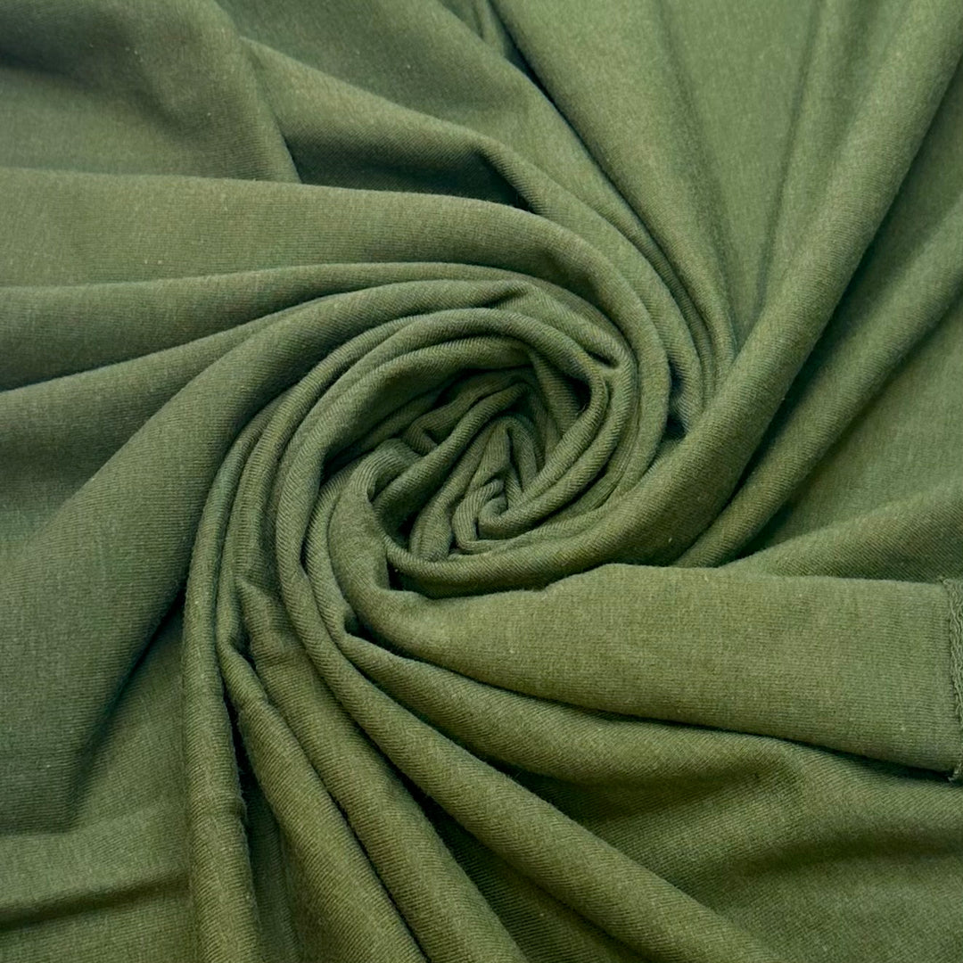 Saving Money For Vacation - French Terry Natural Blend Knit - Green - 0.6M Bundle