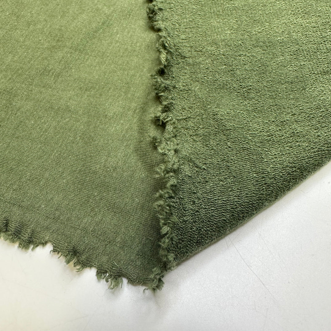 Saving Money For Vacation - French Terry Natural Blend Knit - Green - 0.6M Bundle