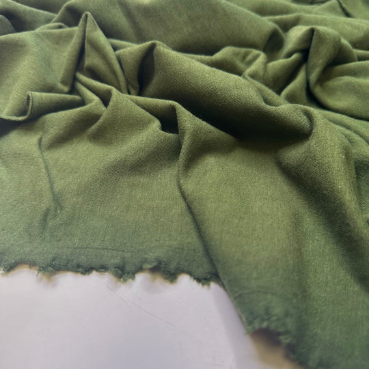 Saving Money For Vacation - French Terry Natural Blend Knit - Green - 0.6M Bundle