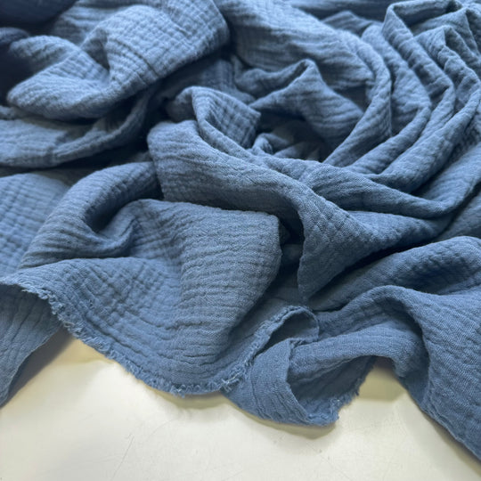 Snacks For The Road - Crinkle Cotton Woven - Dark Blue - 2.2M Bundle
