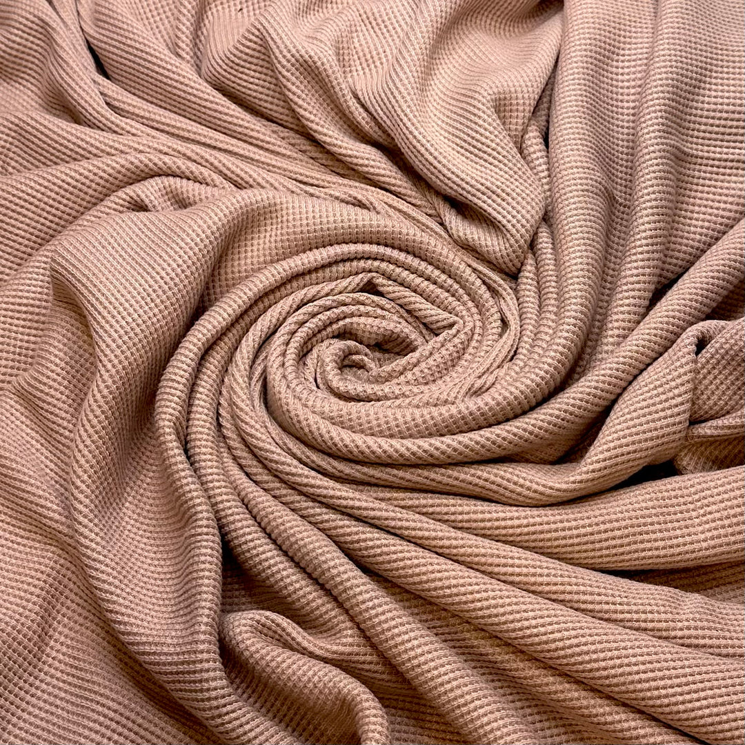 I Dont Want To Go Home Yet - Waffle Knit Cotton Blend Knit - Light Beige - 1.25M Bundle