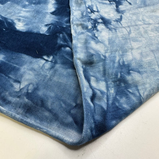 Tranquility On The Water - Jersey Cotton/Rayon Knit - Blue Abstract - Bundles