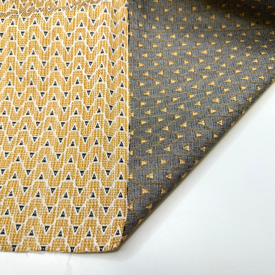 Point Me In The Right Direction - Brocade Cotton Blend Woven - Gold/Black Geometric - Bundles
