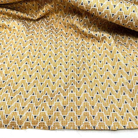 Point Me In The Right Direction - Brocade Cotton Blend Woven - Gold/Black Geometric - Bundles