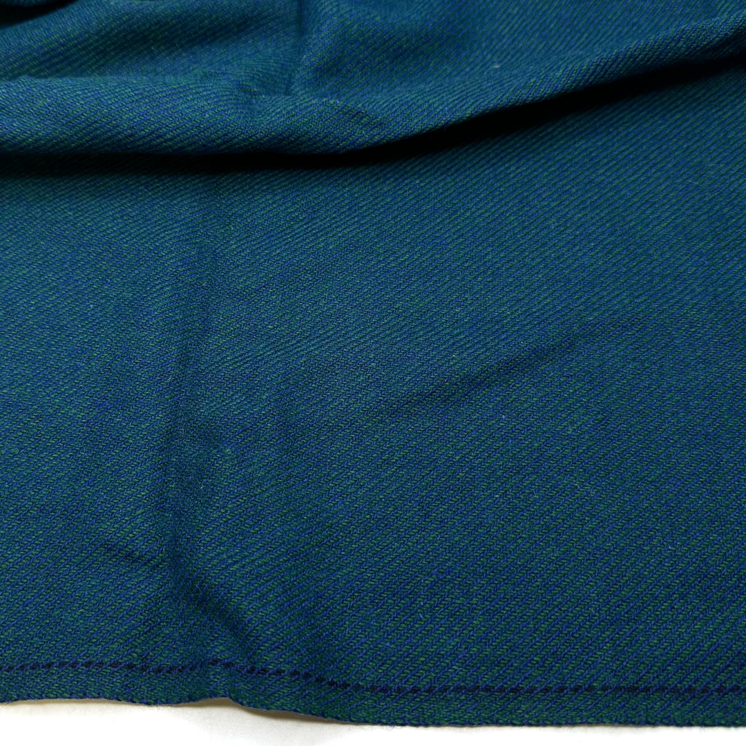 Summer In Scotland - Twill Weave Wool Blend Woven - Green/Blue - 0.8M Bundle