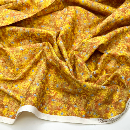One For The Bloomers - Cotton Woven - Yellow/Blue Floral - Bundles