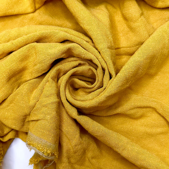 Dessert Breeze - Slub In The Weave Crepe Cotton Blend Woven - Yellow - Bundles