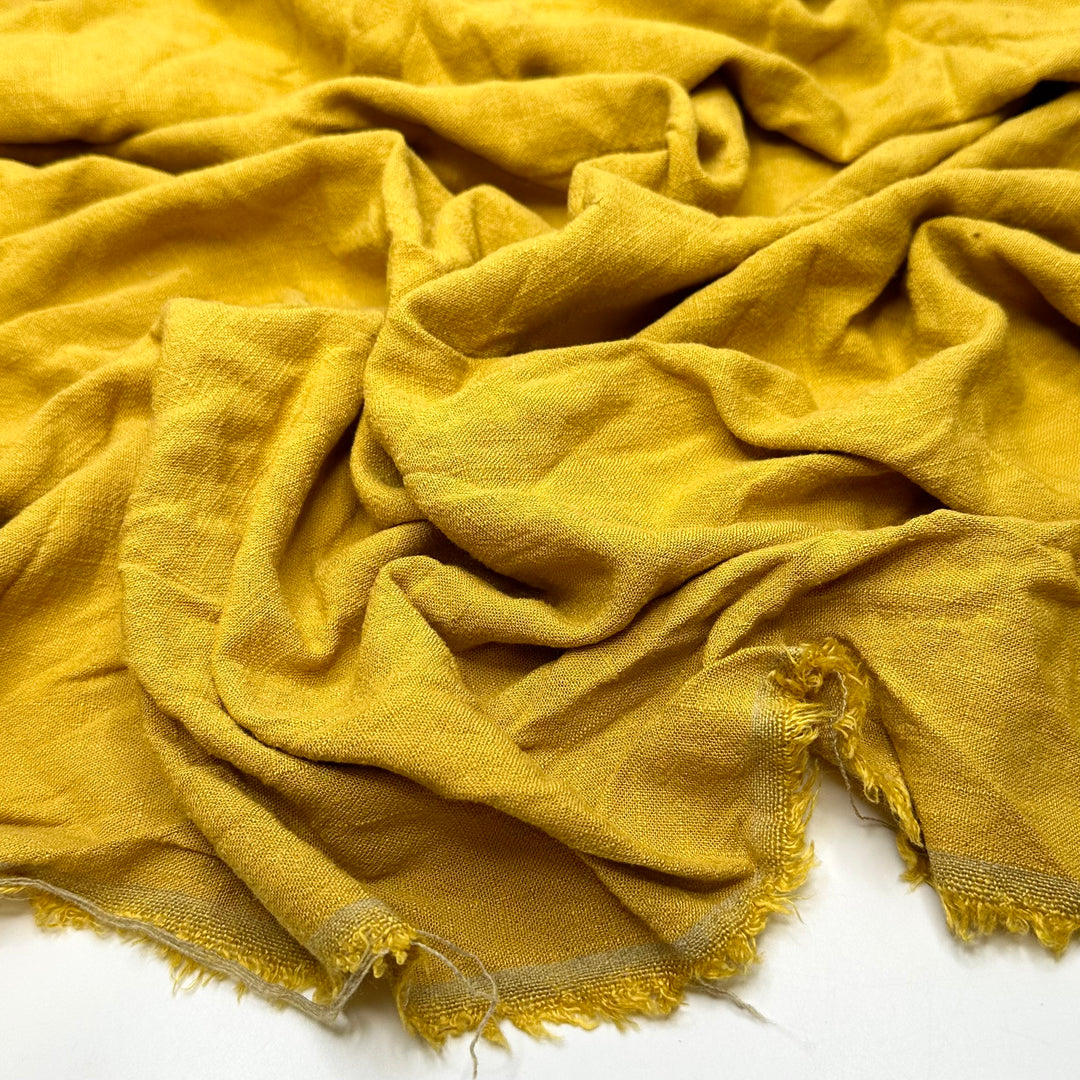 Dessert Breeze - Slub In The Weave Crepe Cotton Blend Woven - Yellow - Bundles