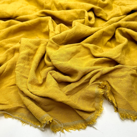 Dessert Breeze - Slub In The Weave Crepe Cotton Blend Woven - Yellow - Bundles