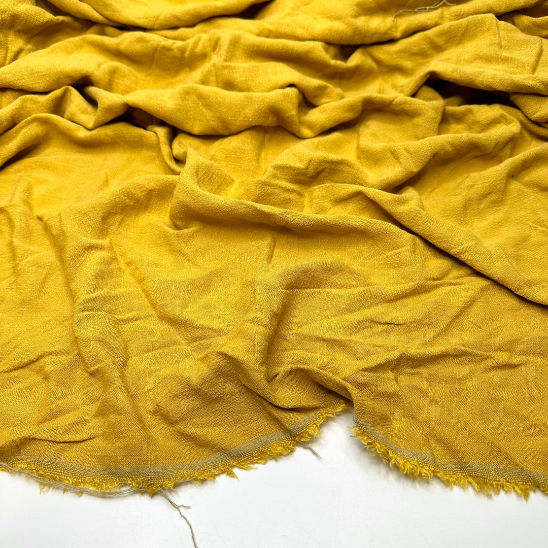 Dessert Breeze - Slub In The Weave Crepe Cotton Blend Woven - Yellow - Bundles