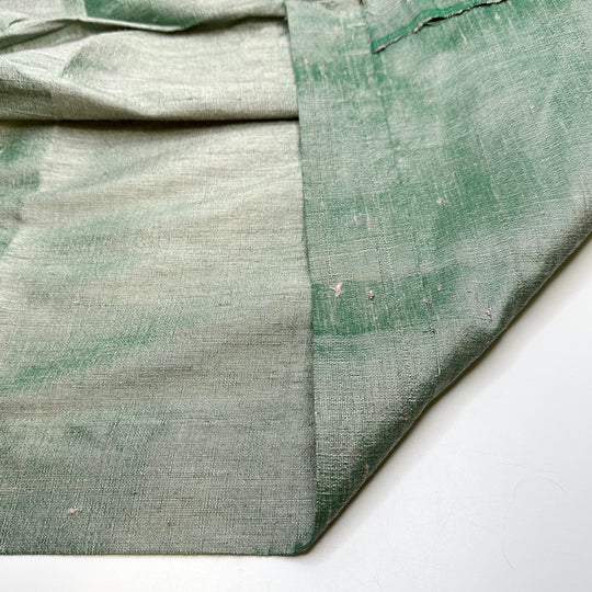 Sew Ready For This - Slub In The Weave Silk Blend Woven - Silver/Green - 3.7M Bundle