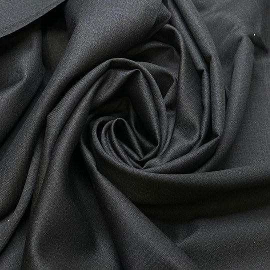 Father Of The Bride - Suiting Twill Weave Wool Woven - Dark Grey - 1.9M Bundle