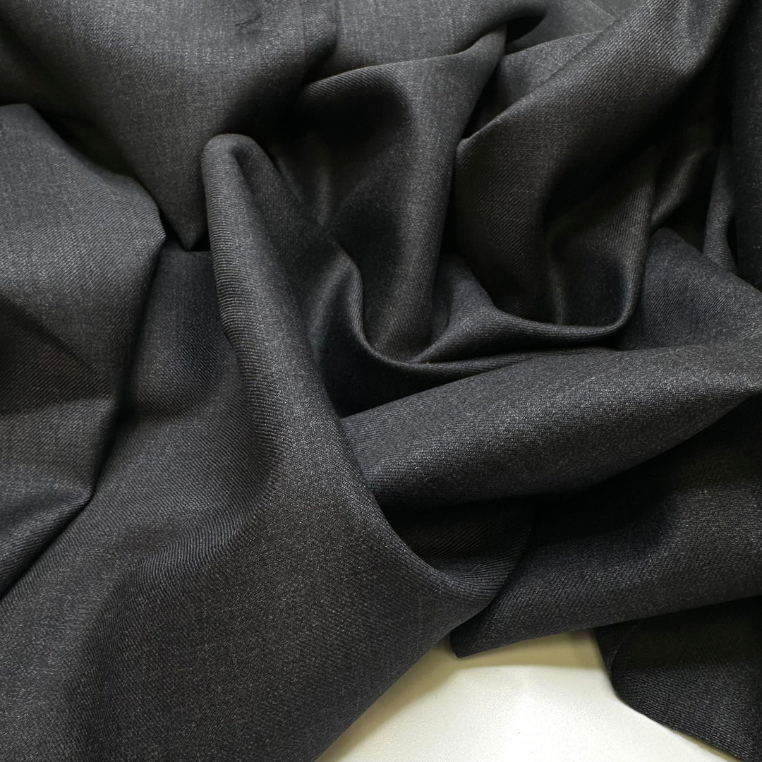 Father Of The Bride - Suiting Twill Weave Wool Woven - Dark Grey - 1.9M Bundle