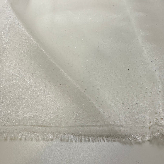Hiring A Makeup Artist - Glitter Tulle Poly Woven - White Polka Dots - 2M Bundle