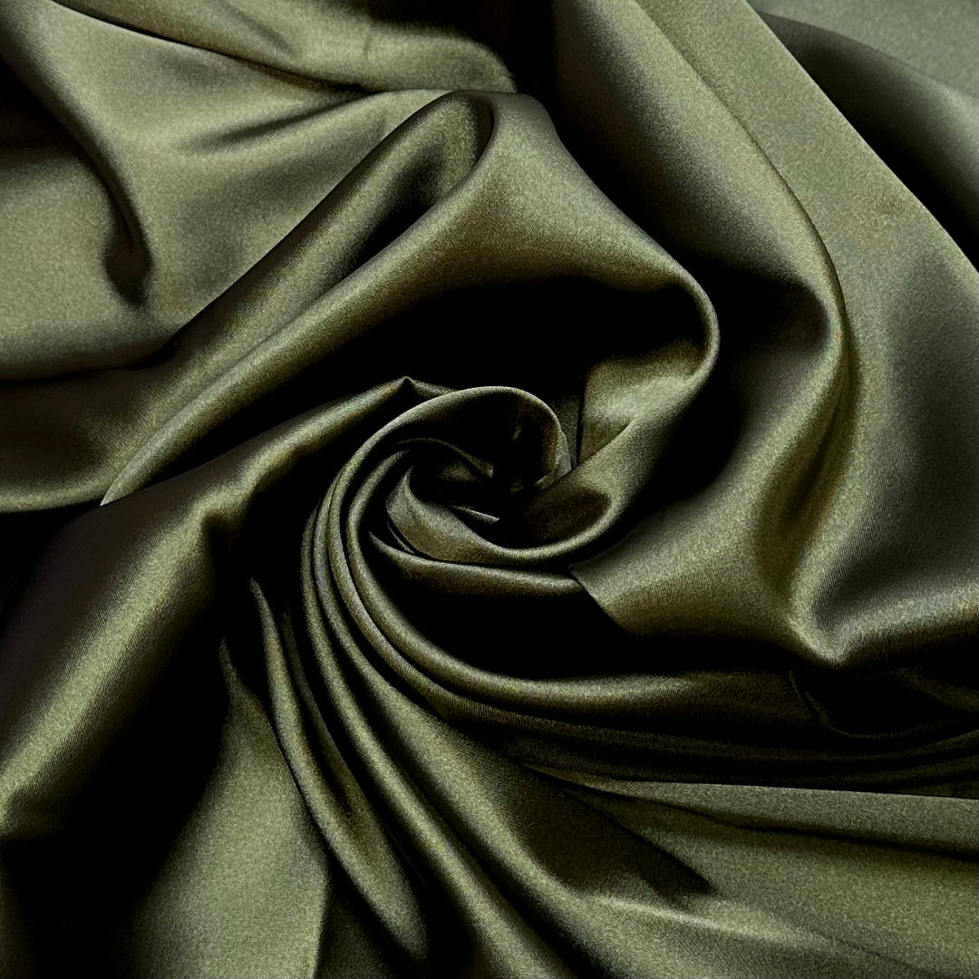 Wedding In The Forest - Satin Polyester Blend Woven - Green - 2M Bundle
