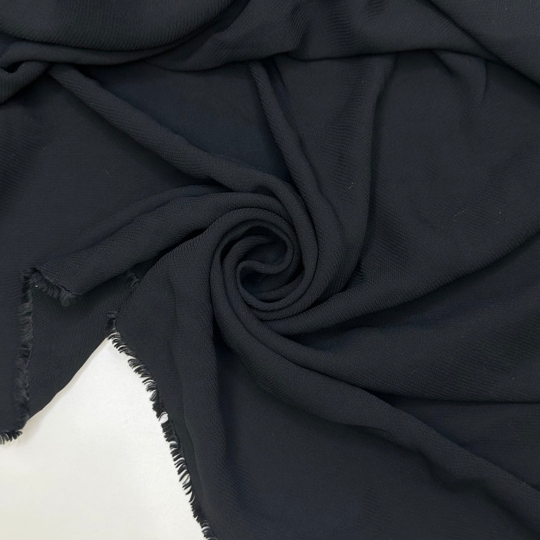 Just Swoosh By - Rib Weave Polyester Blend Woven - Black - 1.35M Bundle